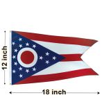 12"x18" Ohio Nylon Outdoor Flag